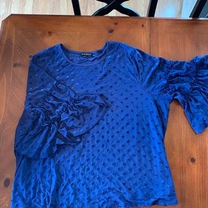 Lane Bryant Top Navy- bell sleeve